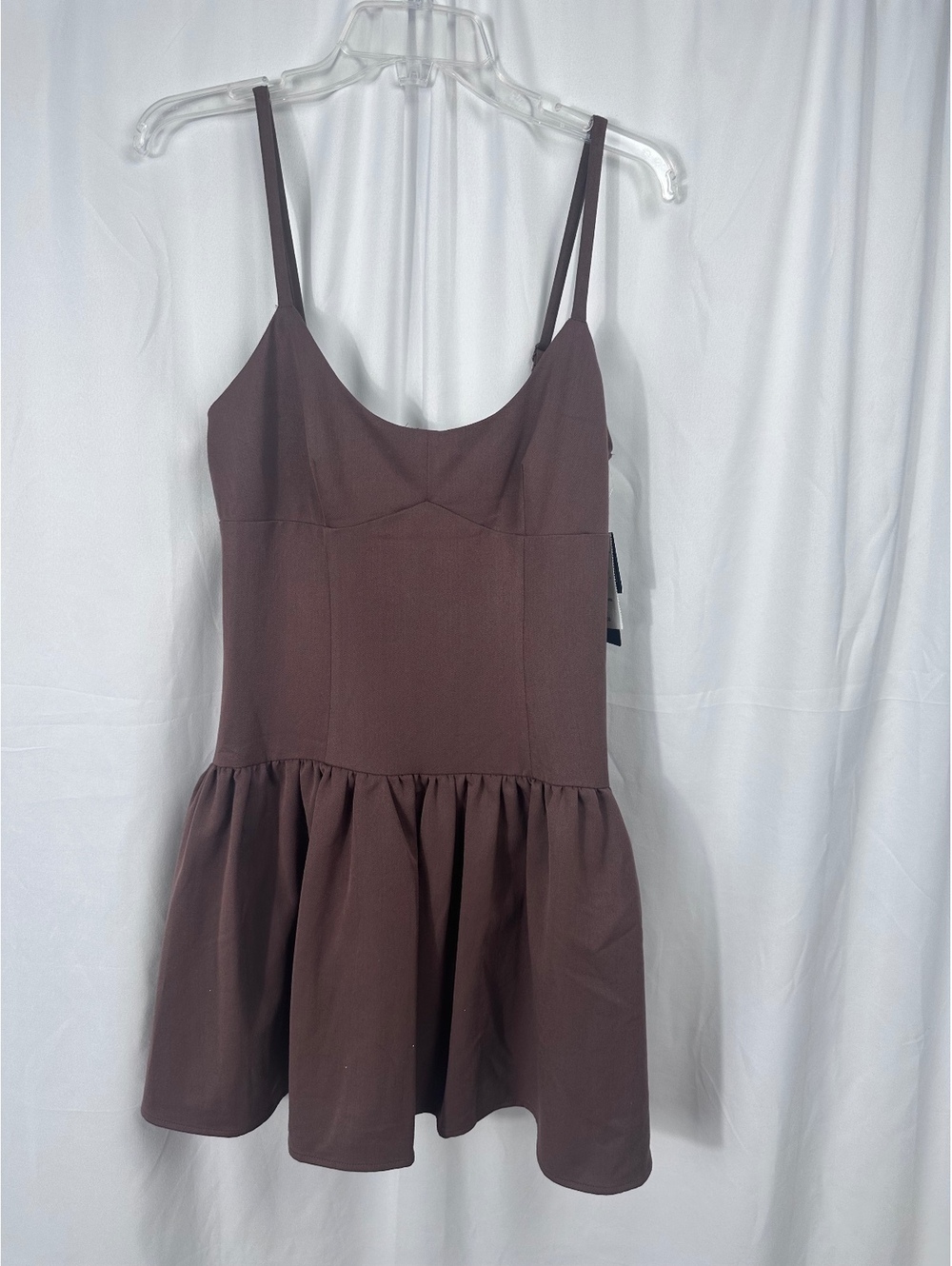 Seni & Cade Brown Sleeveless Summer Dress with Flared Skirt Size Medium